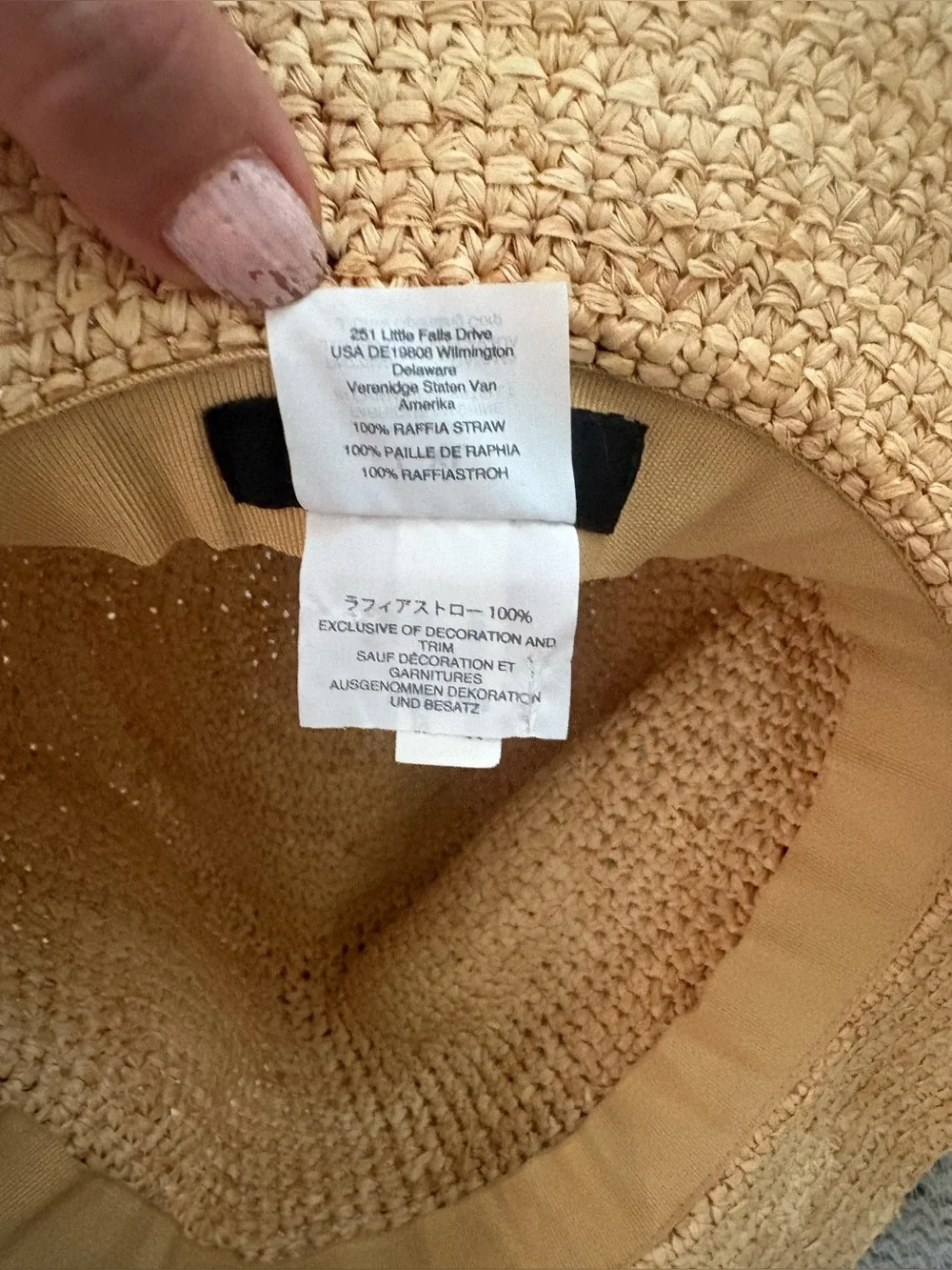 J. Crew 100% Rafia Women's Packable Straw Hat, Size L/XL